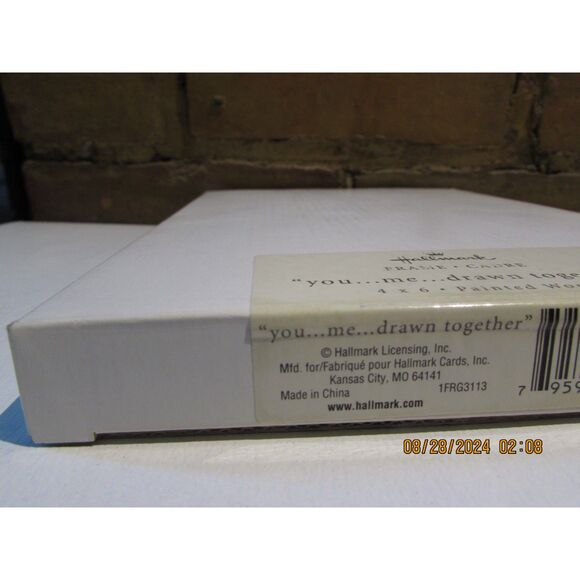 HALLMARK 4X6 PICTURE FRAME NEW YOU ME DRAWN TOGETHER YELLOW HEARTS PENCILS - Picture 9 of 9